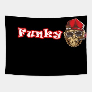 Funky Rapper Monkey Tapestry