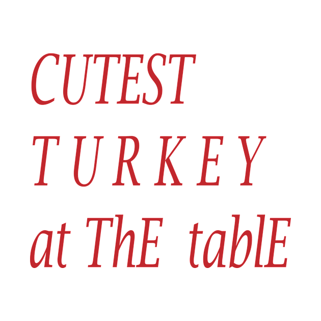 CUTEST TURKEY AT THE TABLE by FlorenceFashionstyle