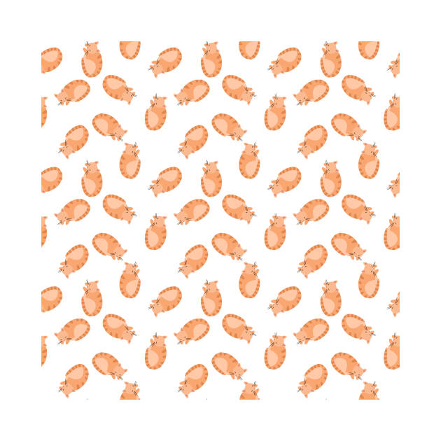 Ginger Cat Pattern by oixxoart