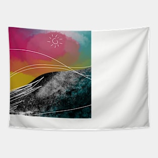 Abstract Sunny Landscape Tapestry