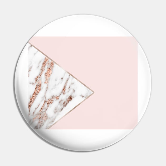 Blush pink geo - hint of rose gold marble Pin by marbleco