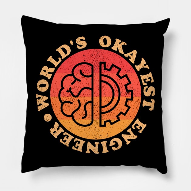 Worlds Okayest Engineer Pillow by Sachpica