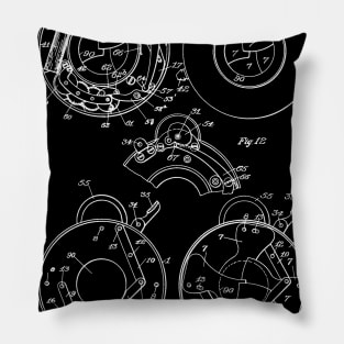 Camera Shutter Vintage Patent Hand Drawing Pillow