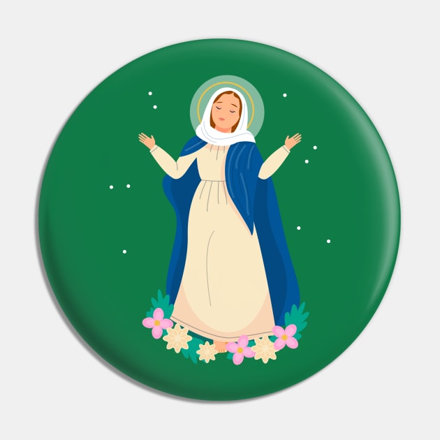 Virgin Mary Pin by Mako Design 