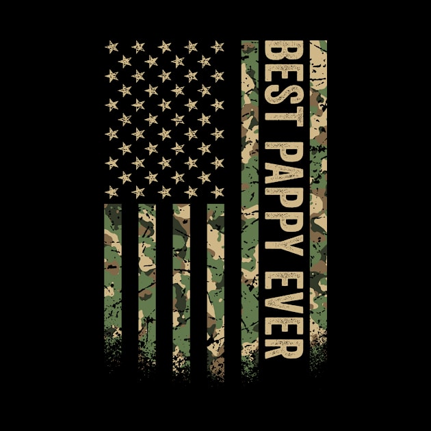 Best Pappy Ever American Flag Camo Green Veteran by Eyes4