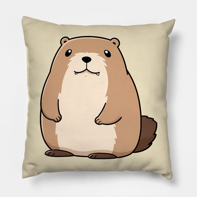 Beaver - Dam Cute Pillow by Seraphine