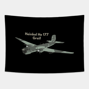 Heinkel He 177 German WW2 Bomber Airplane Tapestry