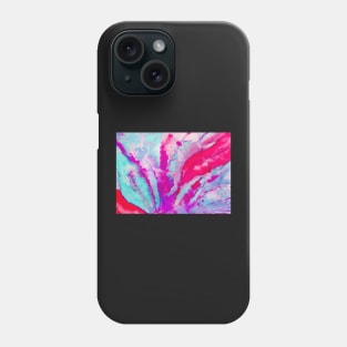 Hot Pink and Turquoise Flowing Abstract Watercolour Phone Case