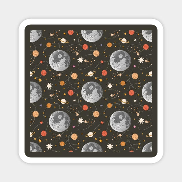 Outer Space Universe Astronomy Pattern Magnet by The WYLD Tribe