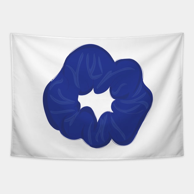 Royal blue Scrunchie Tapestry by snowshade