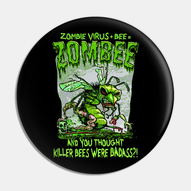 Zombee the Zombie Bee Zombee Pin by Mudge