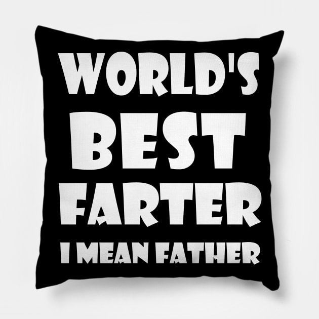 World's Best Farter, I Mean Father Pillow by kirayuwi