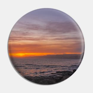 Foggy sunset Pin