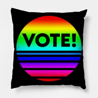 Vote! - Rainbow Pride Pillow