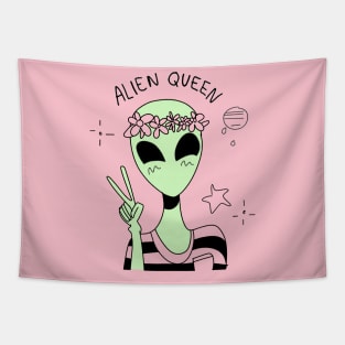kawaii alien queen Tapestry