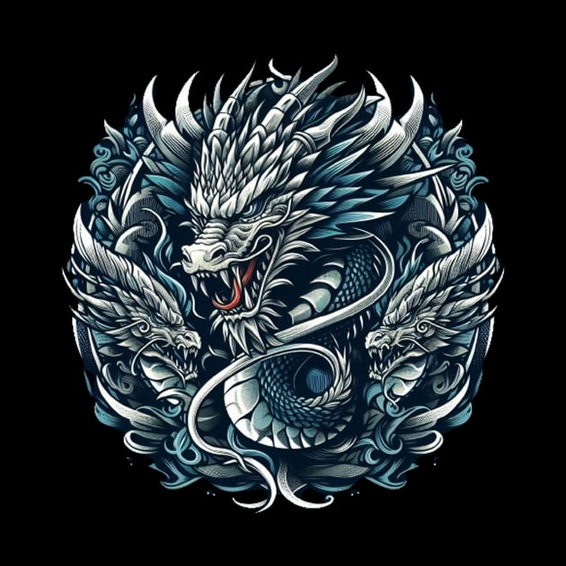 Fierce Blue Dragon by  El-Aal