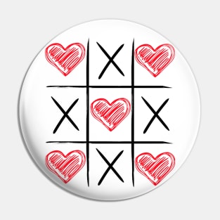 Tic Tac Toe Valentine Day Pin