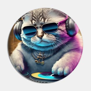 Purrfect Beats - DJ Cat Pin