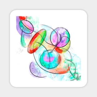 Bright Oval Abstract Magnet