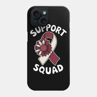 Support Squad Head And Neck Cancer Awareness Month Sunflower Phone Case