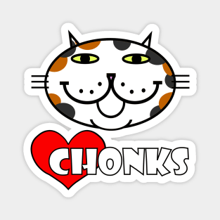 Heart Chonks - Calico Cat Magnet