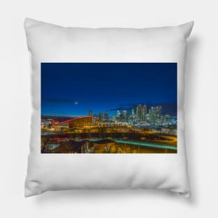 Calgary at twilight Pillow