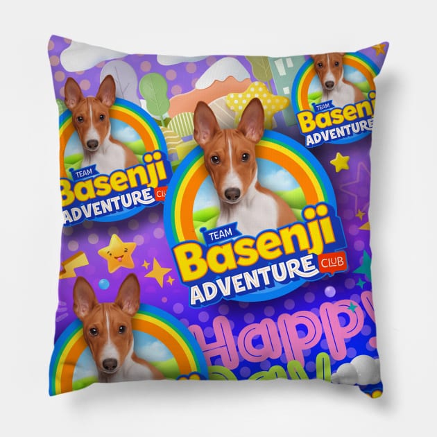 Basenji puppy Pillow by Puppy & cute