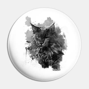 Maine Coon in Art Pin