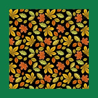 Autumn Leaves Pattern T-Shirt