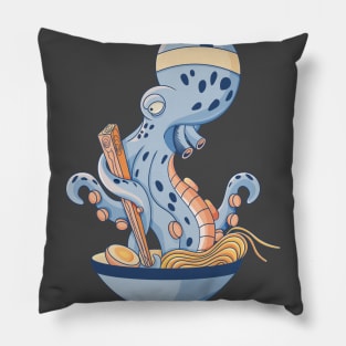 Octopus eating ramen Pillow