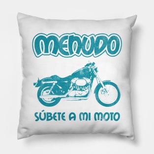 Súbete a mi Moto Blue Pillow