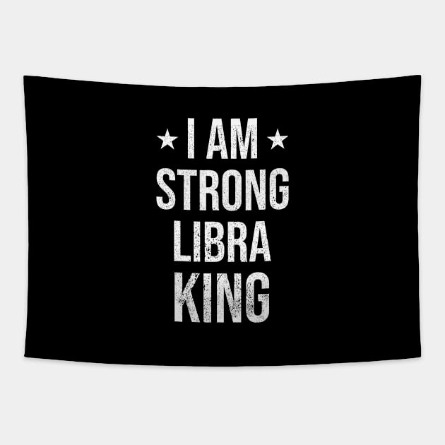 I am Strong Libra King Tapestry by Rishirt