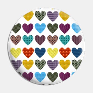 More Little Patterned Hearts Pin