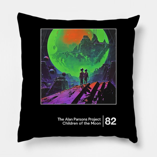 Children of the Moon - Minimalist Graphic Artwork Design Pillow by saudade