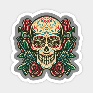 Calevera y rosas - dia de muertos - clean design Magnet