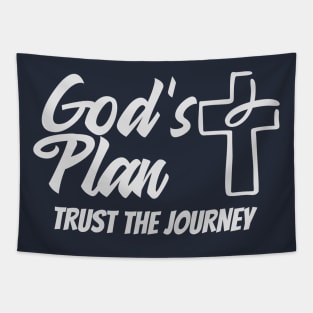 God's Plan Trust The Journey Christian Tapestry