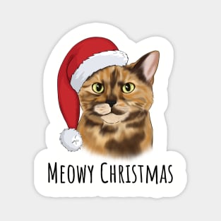 Tortie Santa Cat Magnet