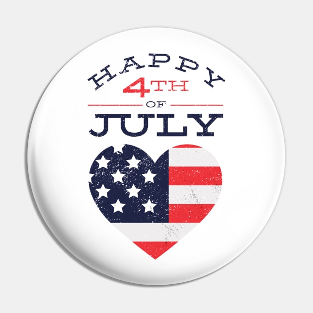 Happy 4th of July Pin by WPKs Design & Co