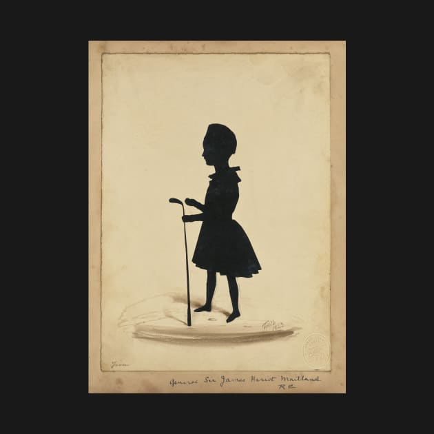 Vintage 1800's Golfer Silhouette by ArtShare