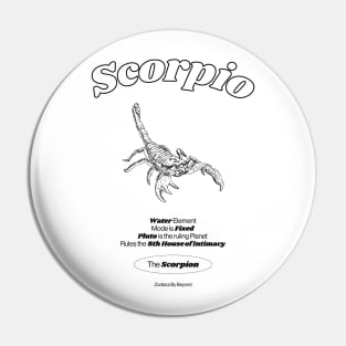 Scorpio Zodiac Design Pin