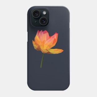 Low Poly Water Lily Flower Phone Case