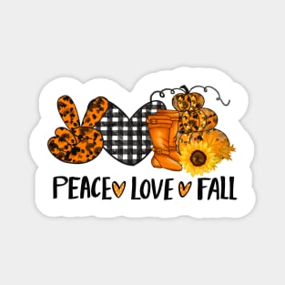 Peace Love Fall Magnet