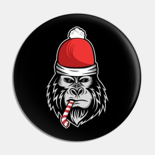 Christmas Gorilla Pin