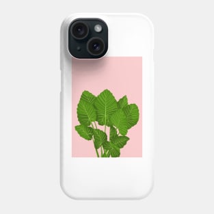 Modern House plant in pink 10, Abstract Plant Art Phone Case