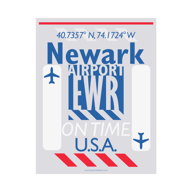 Newark airport code sticker design 20210927 by Woohoo