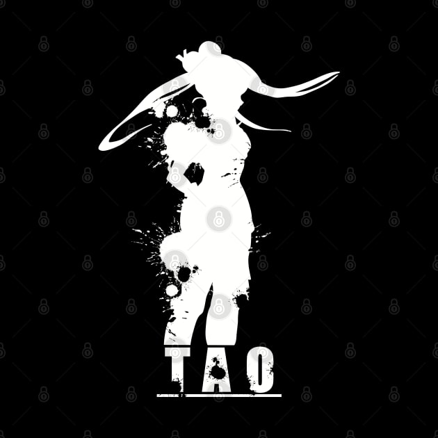 Tao Pink Qi / Martial Artist Girl Cool Simple Black and White Silhouette from I Was Reincarnated as the 7th Prince or Tensei shitara Dainana Ouji Datta node Anime TSDODN-8 by Animangapoi