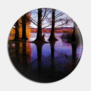 Autumn tree reflection in water landscape photography Pin