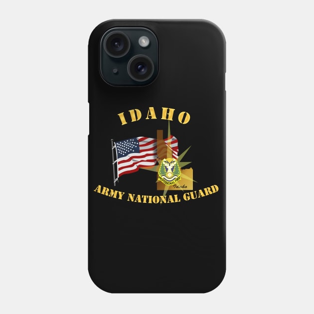 Idaho - ARNG w Flag Phone Case by twix123844