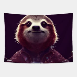 Biker Sloth Tapestry