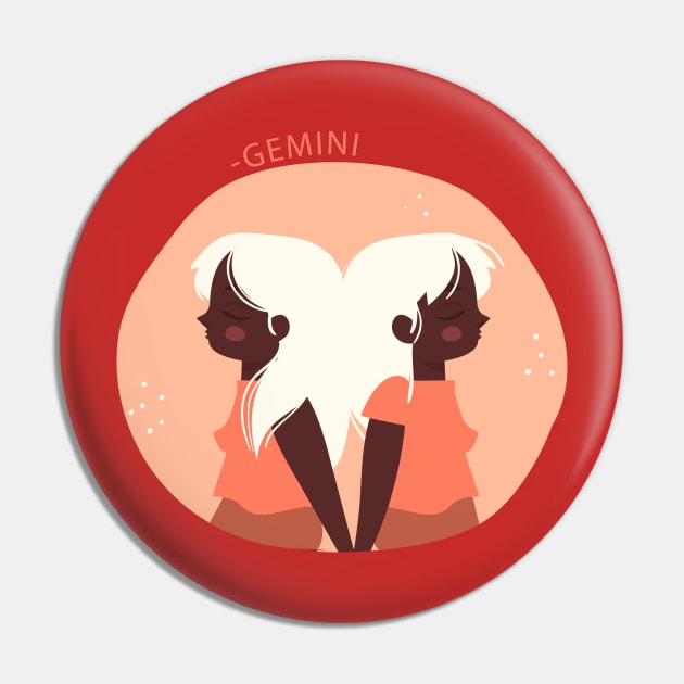 Zodiac Gemini Pin by Mako Design 